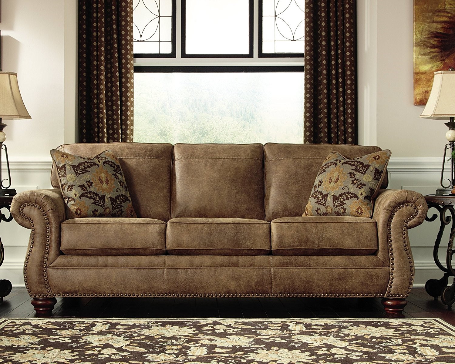 ashley leather sleeper sofa