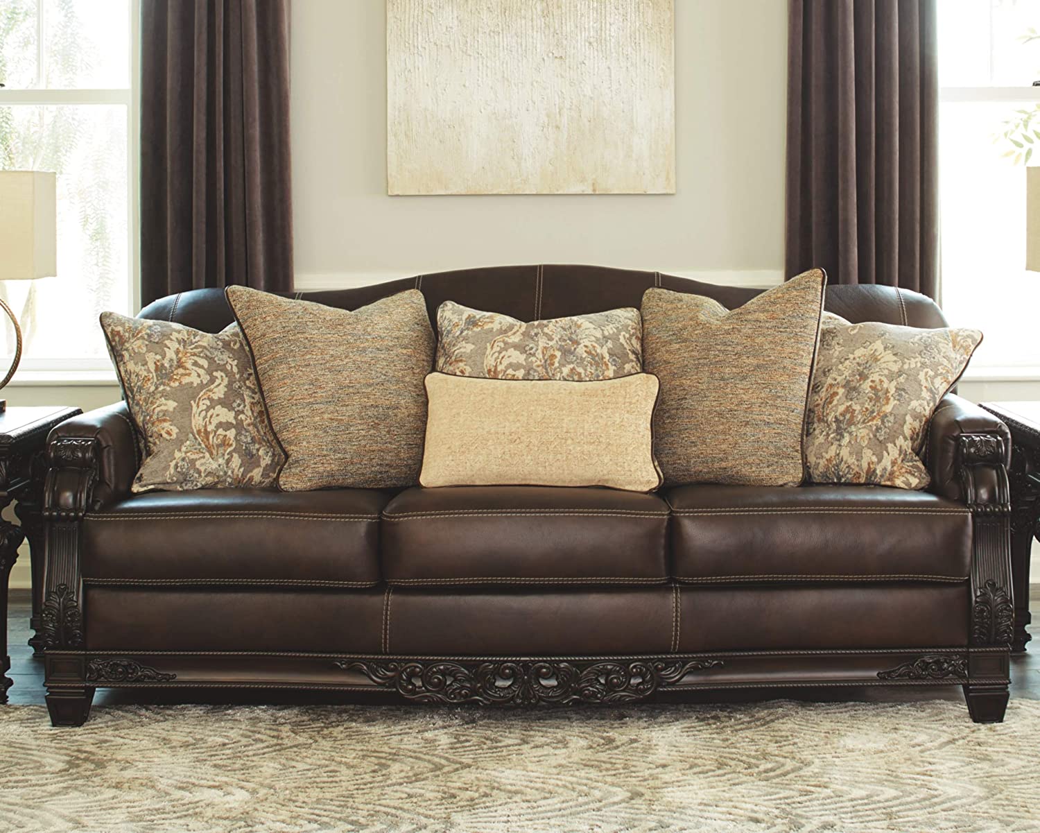 good quality faux leather sofa