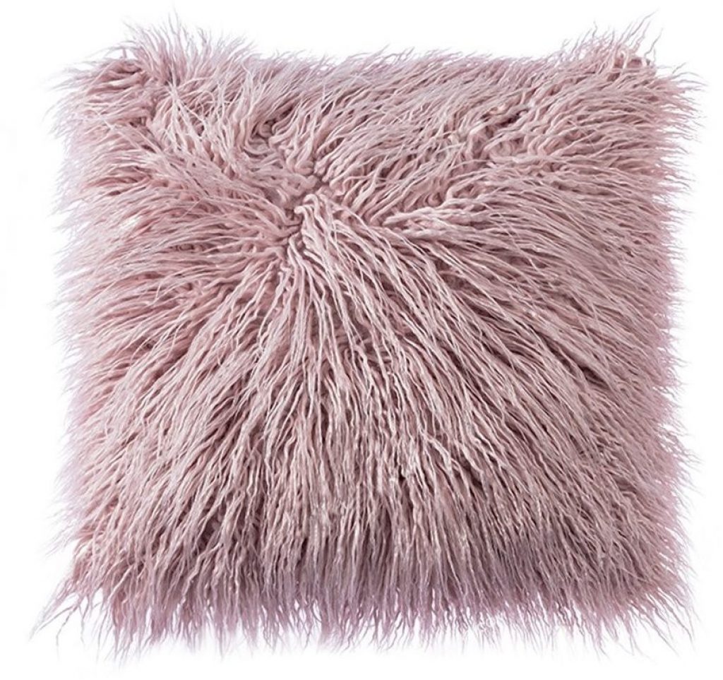Mongolian Faux Fur Throw Pillow