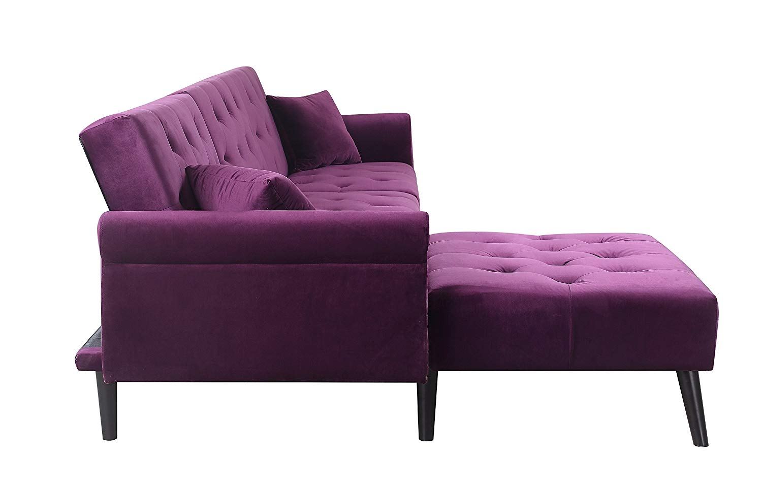Modern Plush Tufted Linen Best Prices Purple sleeper Sofa Review Free