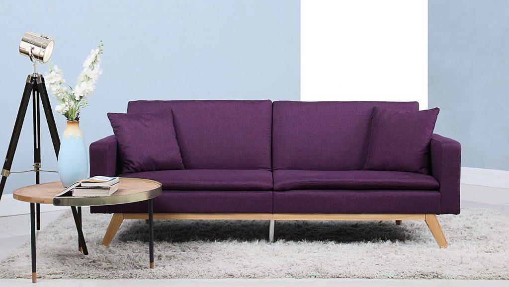 Modern Plush Tufted Linen Best Prices Purple sleeper Sofa Review Free