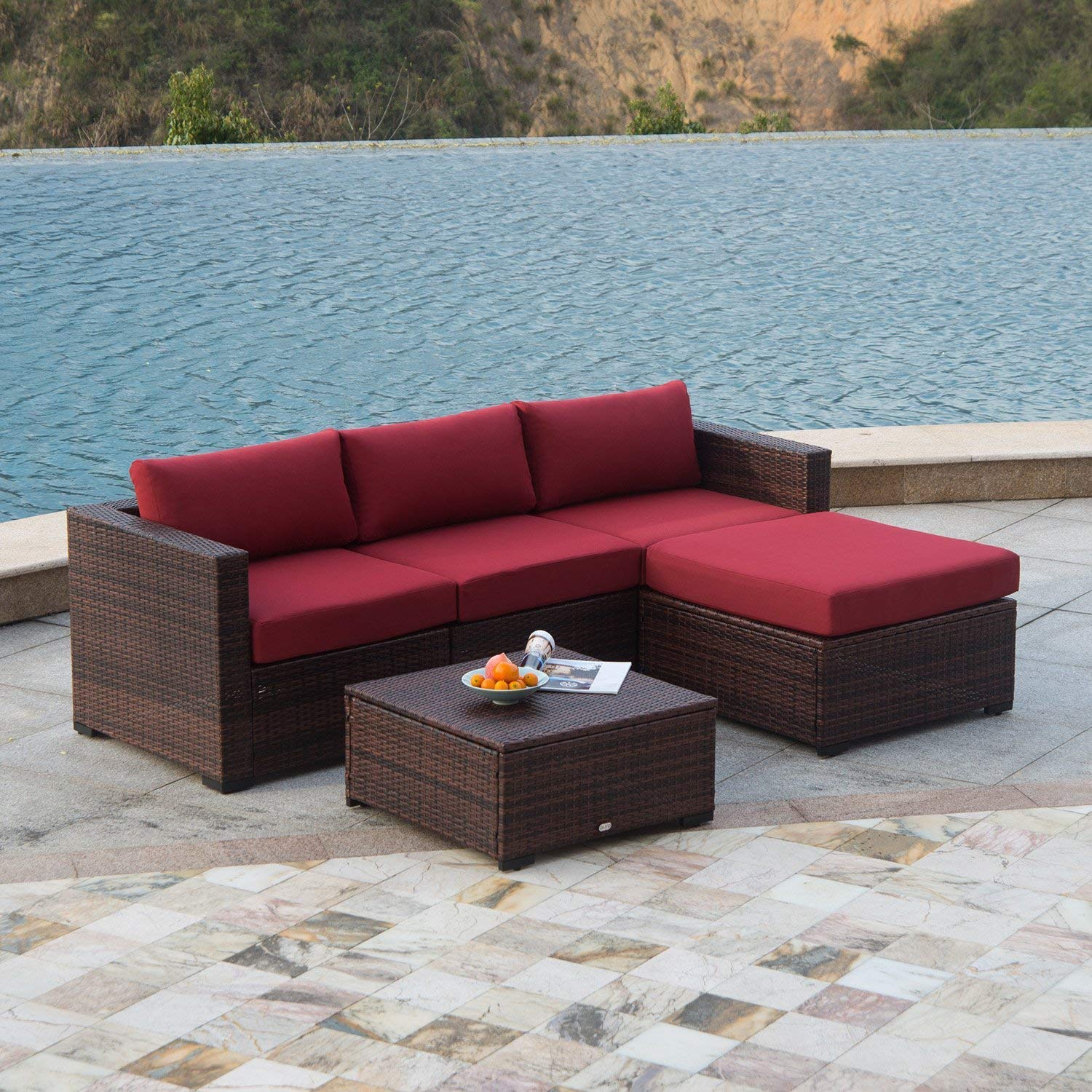 Auro Outdoor Furniture 5 Piece Sectional Sofa Review