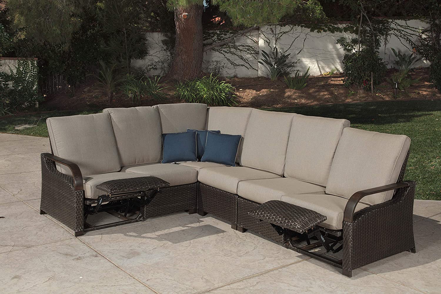 Outdoor Reclining Sectional Sofa 