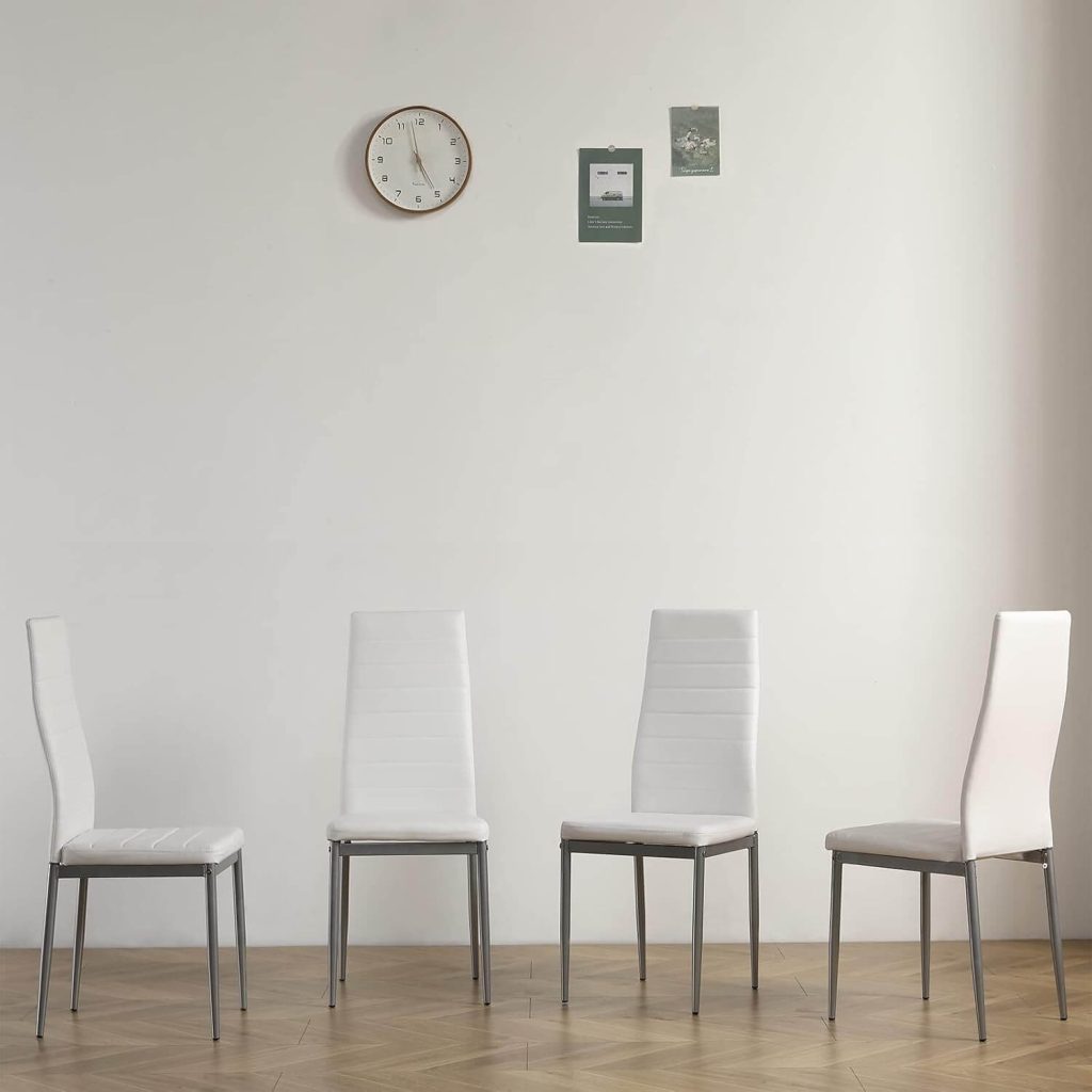 White Dining Chairs Set