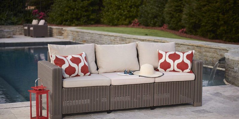 Keter California Patio 3 Seater Sofa Resin Plastic Wicker Pattern Review