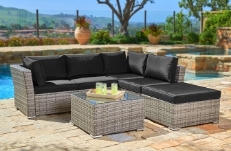 Suncrown Grey Patio Furniture Sectional Sofa Review