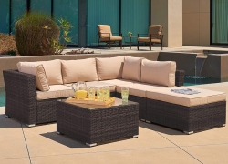 Suncrown Grey Patio Furniture Sectional Sofa Review