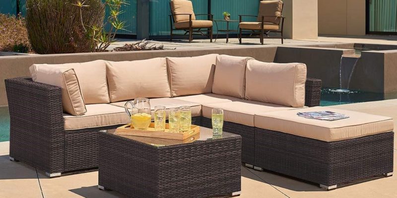 Suncrown Grey Patio Furniture Sectional Sofa Review