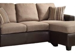 Homelegance Best Reversible Sectional Sofa Chaise with 2 Pillows
