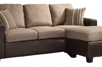 Homelegance Best Reversible Sectional Sofa Chaise with 2 Pillows