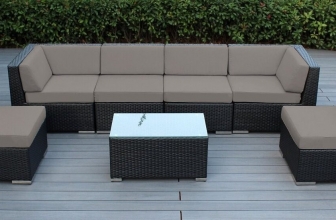 7-Piece Outdoor Wicker Patio Furniture Sectional Conversation Set